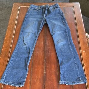 Zara Men's Dark Blue Bootcut Jeans